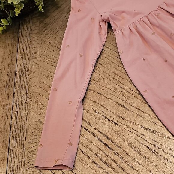 H&M Pink Long Sleeve Heart Dress 8/10 - Picture 7 of 10